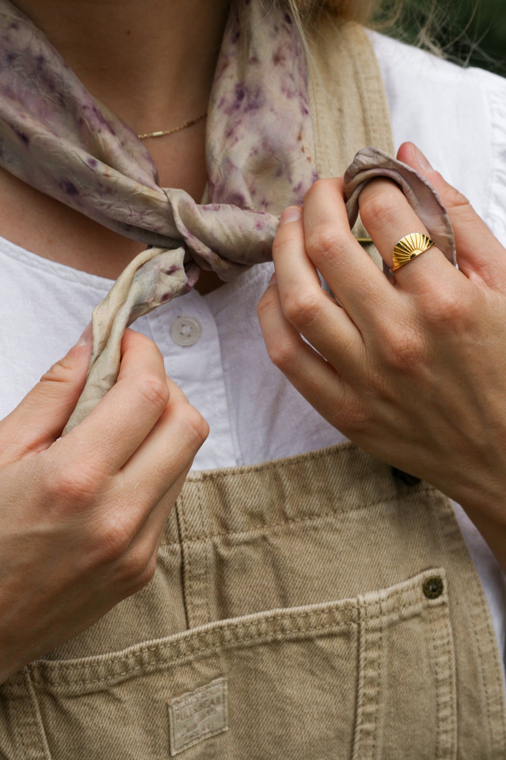Silk Bandana // bundle dyed elder